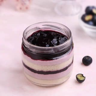 Blueberry Single Jar Cake