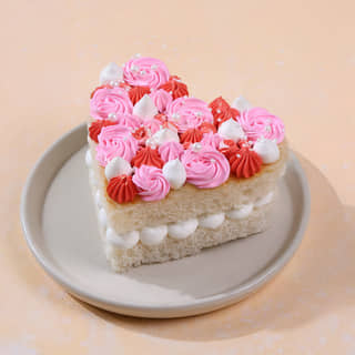 Blushing Swirls Heart Bento Cake