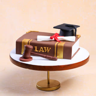 Front View of Book of Law Cake