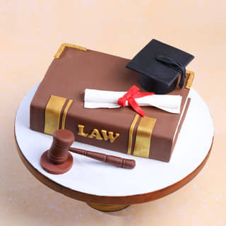 Top View of Book of Law Cake