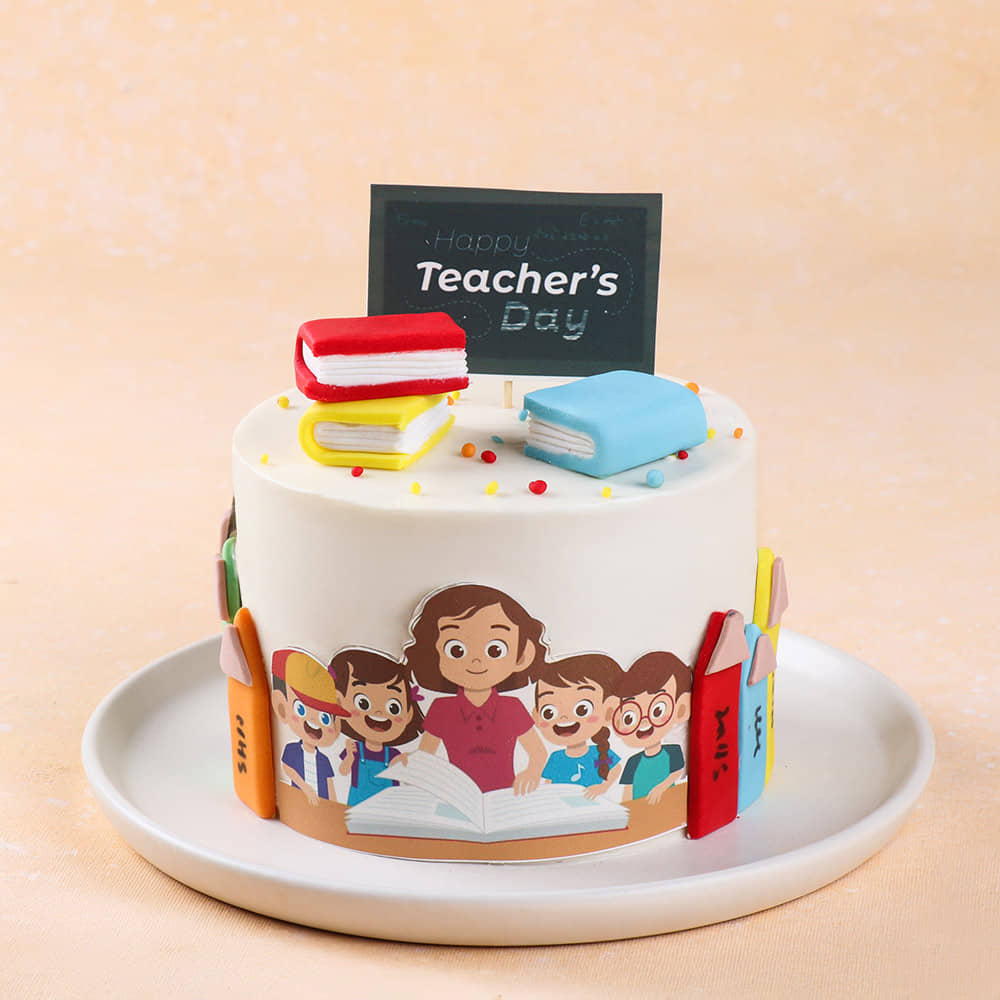 Books And Smiles Teachers Day Cake