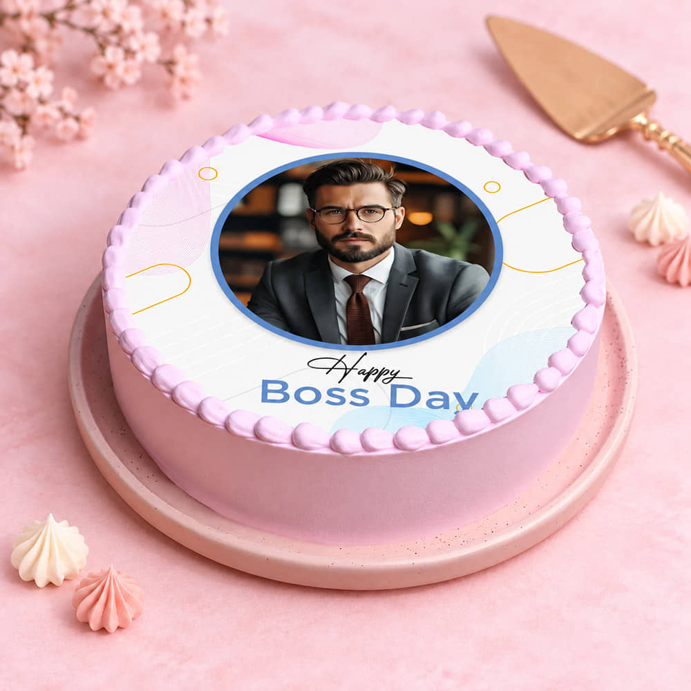 Boss Day Celebration Photo Cake Boss Day Celebration Photo Cake