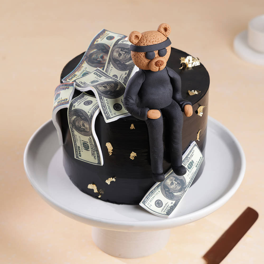 Front Angled View of Boss Day Luxe Cake 