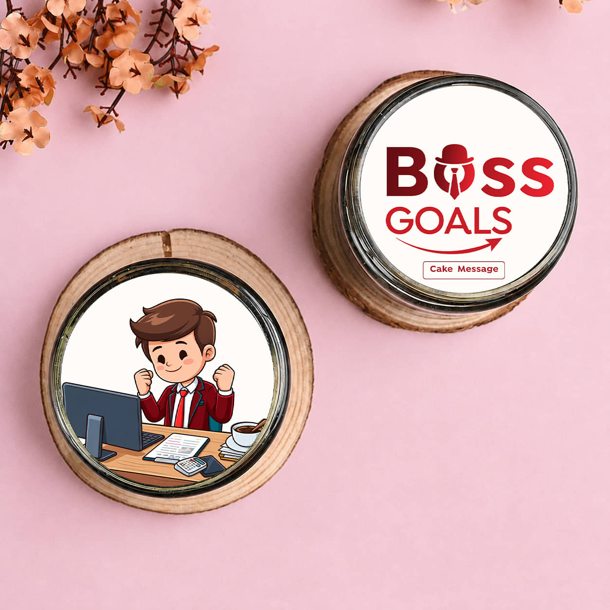 Boss Goals Chocolate Jar Cakes