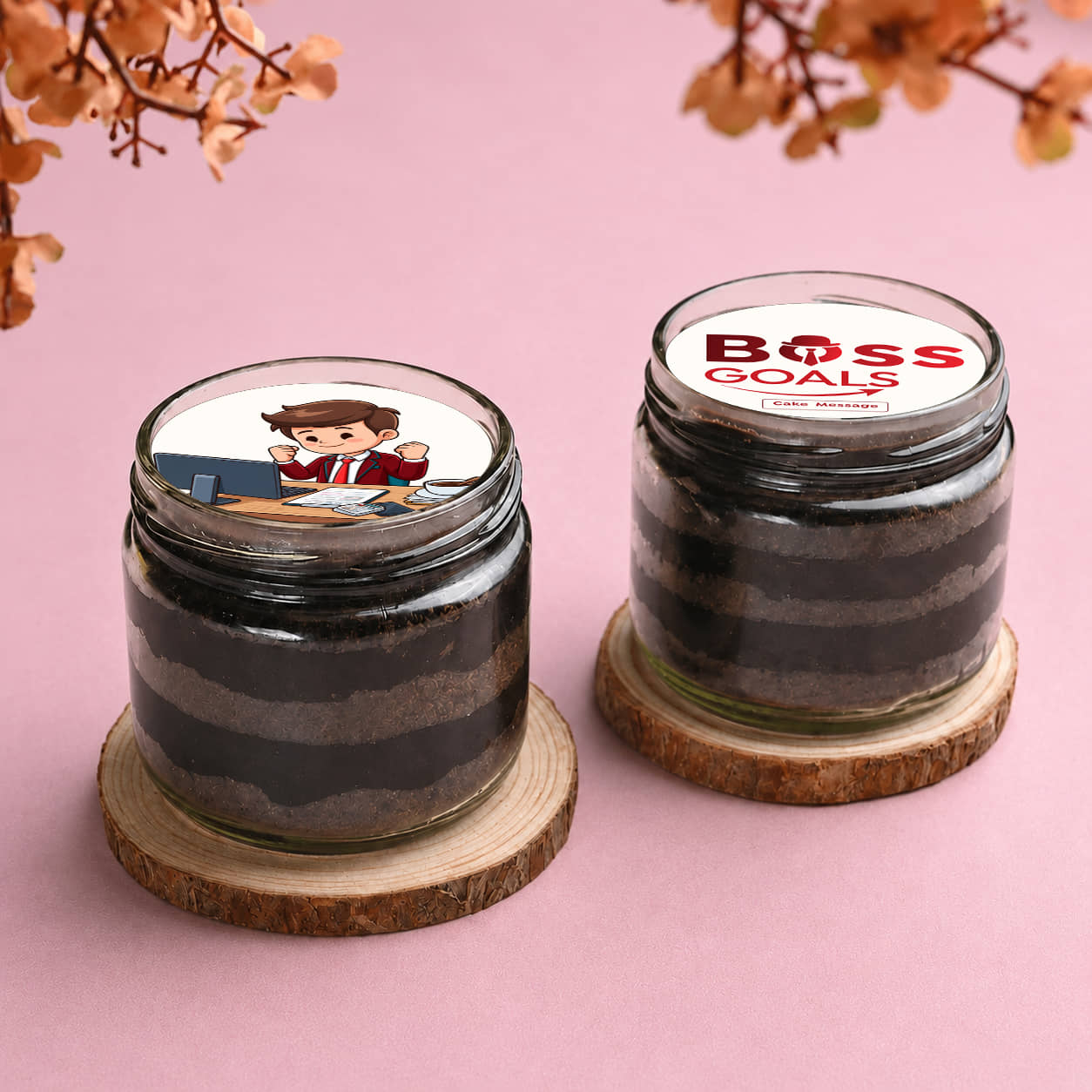 Boss Goals Chocolate Jar Cakes