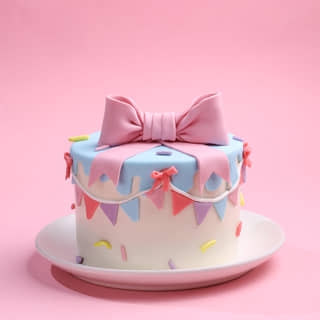 Side View of Bow N Buntings Drip Cake Side View of Bow N Buntings Drip Cake