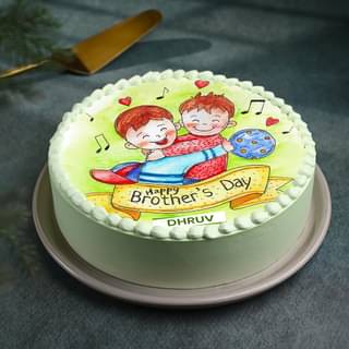 Bond of Love Photo Cake for Brother's Day 2025