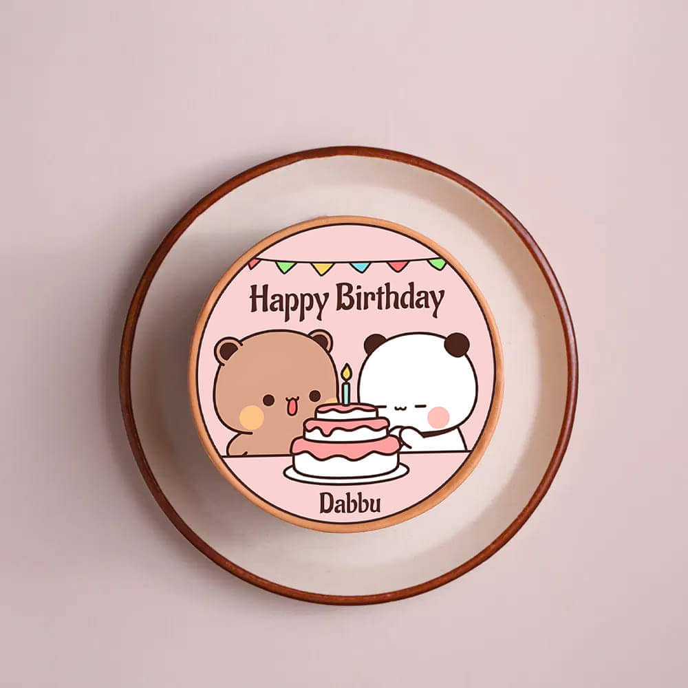 Front View of Bubu Dudu Birthday Bento Cake