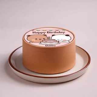 Top View of Bubu Dudu Birthday Bento Cake