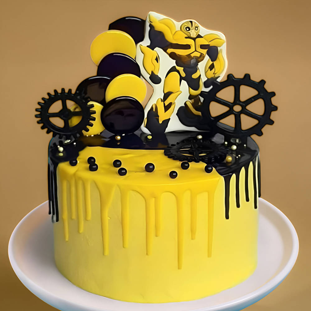 Bumblebee Transformer Cake