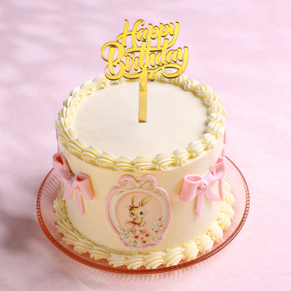 Bunny Cake With Birthday Topper