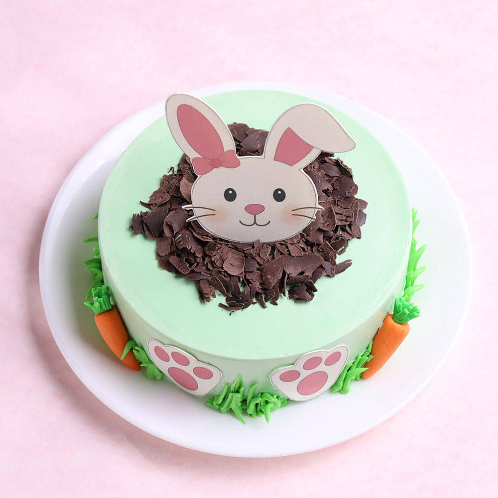 Bunny In Carrot Farm Cake