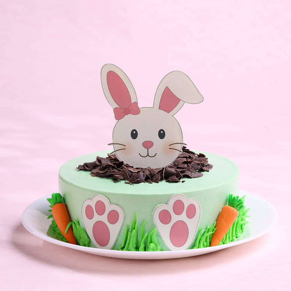 Bunny In Carrot Farm Cake