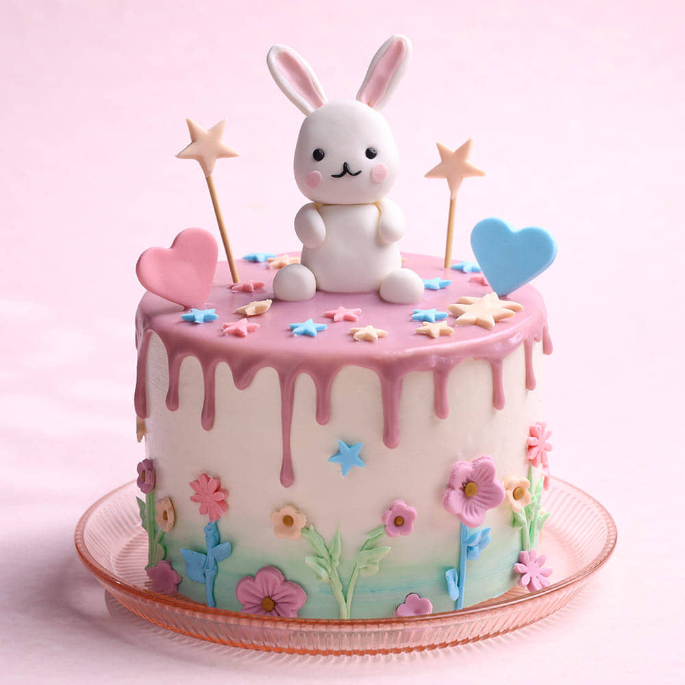 Bunny N Stars Drip Cake