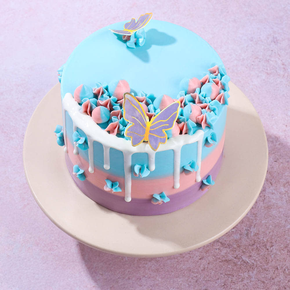Butterfly Drip Cake