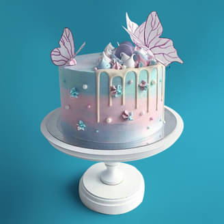 Butterfly Drip Cake
