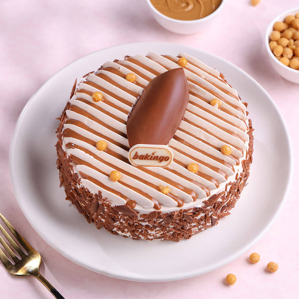 Top View of Butterscotch Crunch Cake