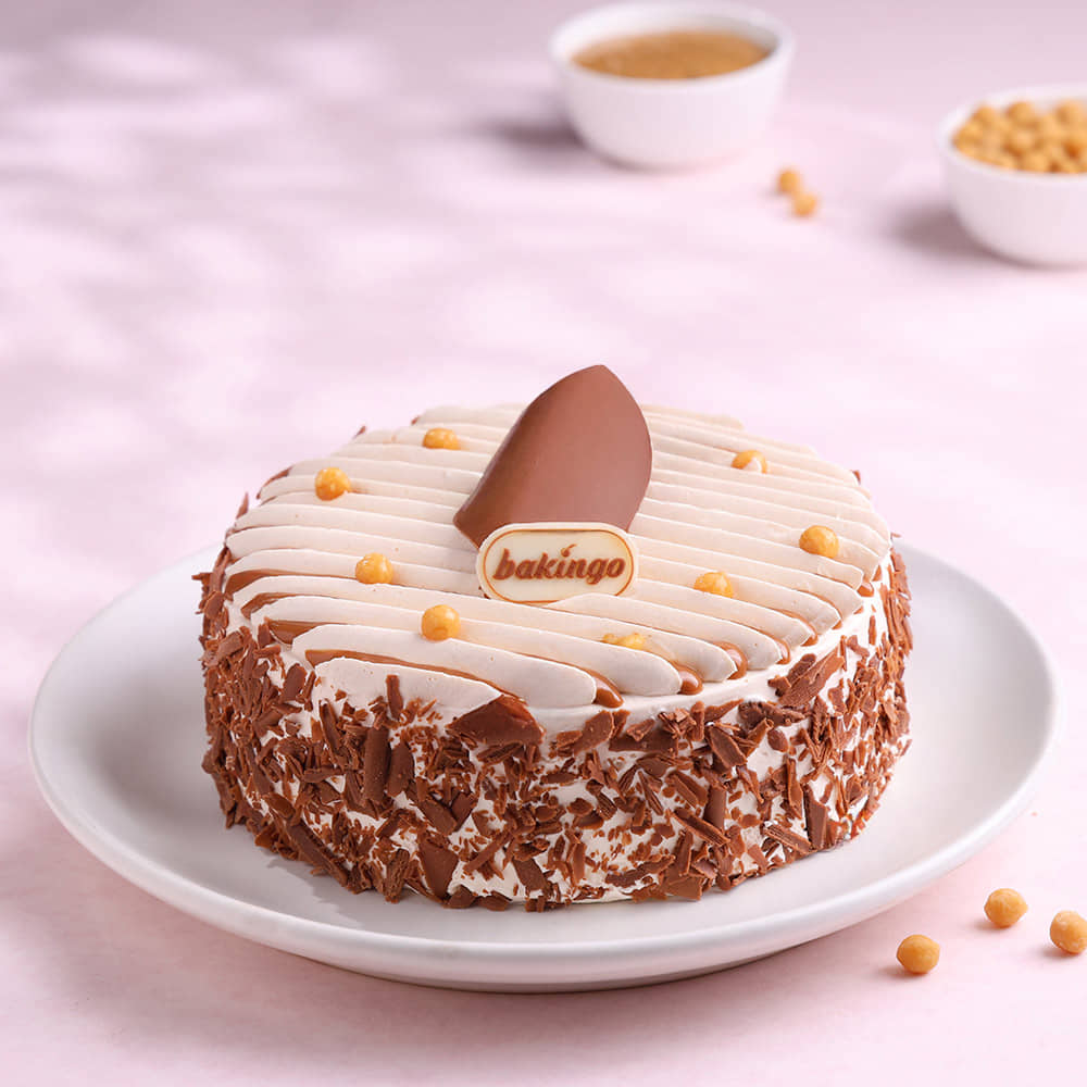 Fronf View of Butterscotch Crunch Cake