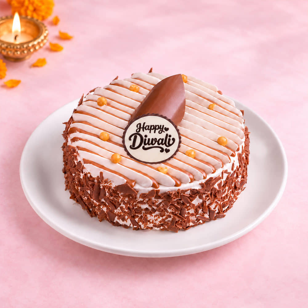 Butterscotch Crunch Diwali Cake