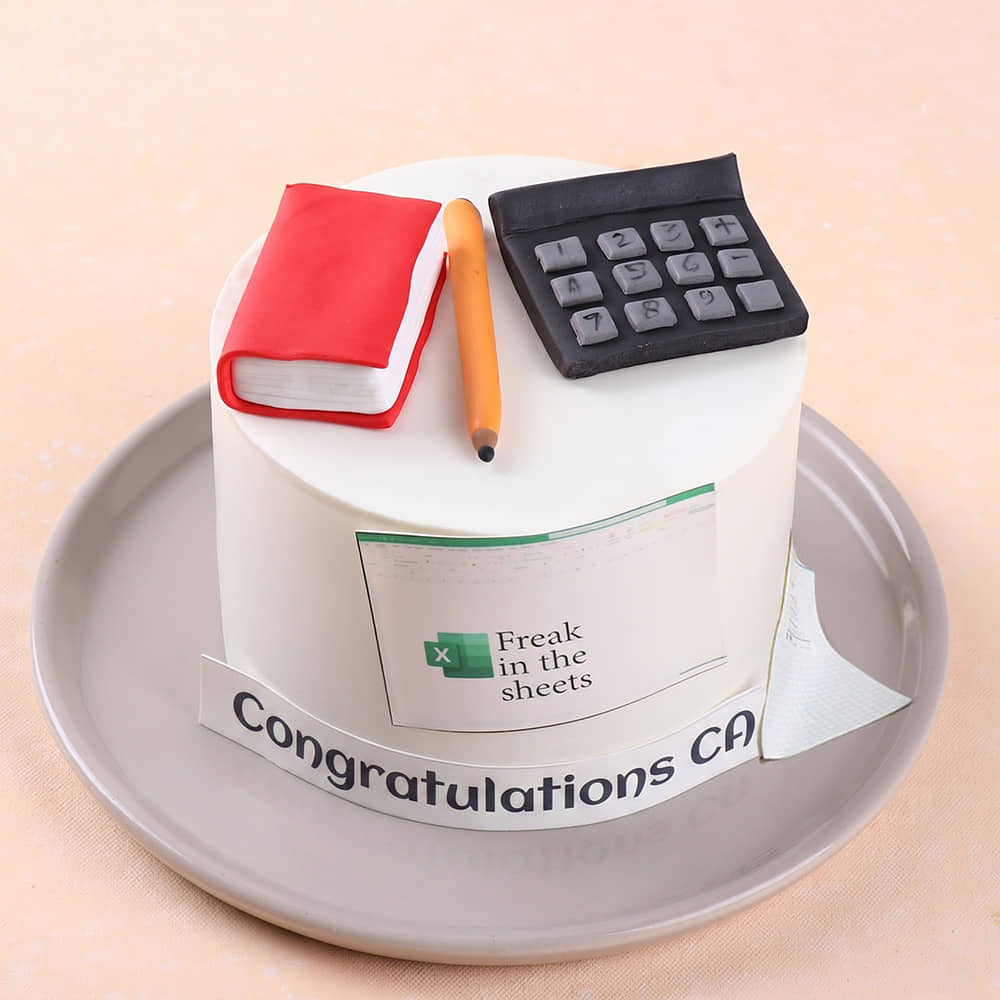 Top View of CA Congratulations Cake