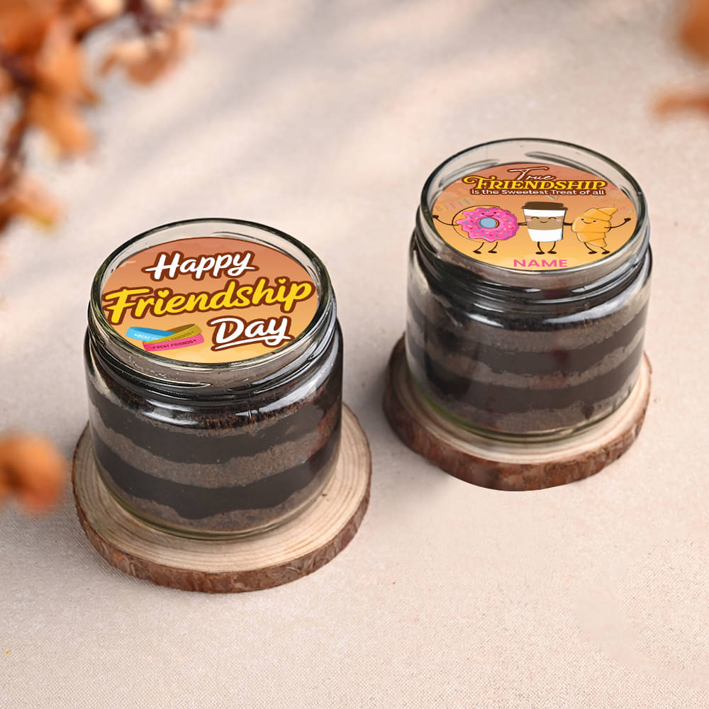 Caffeine Crew Friendship Day Choco Jar Cakes