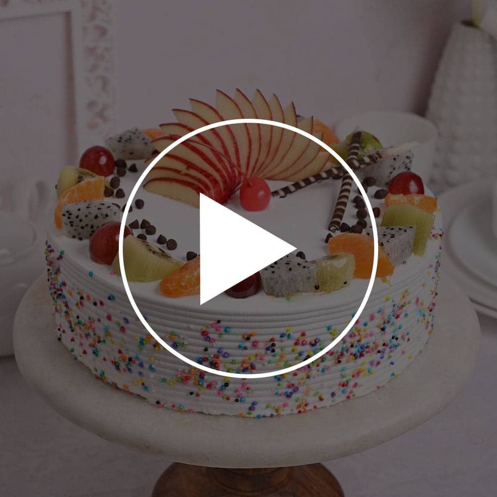 Fruits & Sprinkles Vanilla Cake