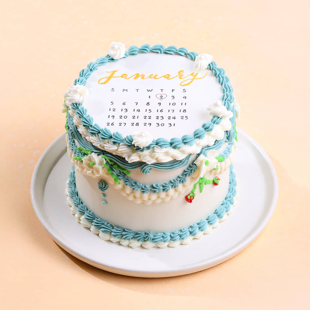 Calendar Vintage Fire Cake