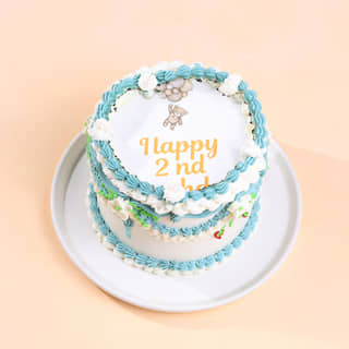 Top View of Calendar Vintage Fire Cake