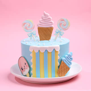 Side View of Candy Carnival Cake Side View of Candy Carnival Cake