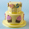 Candyland Lollypop Tier Fondant Cake