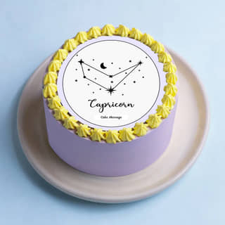 Top View of Capricorn Sun Sign Bento Cake Top View of Capricorn Sun Sign Bento Cake