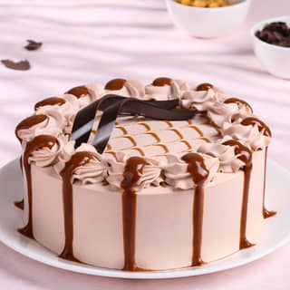 Dripping Caramel Cake (Side View) Dripping Caramel Cake
