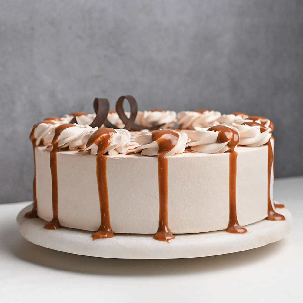 Dripping Caramel Cake