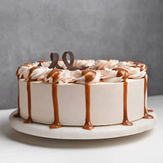Dripping Caramel Cake