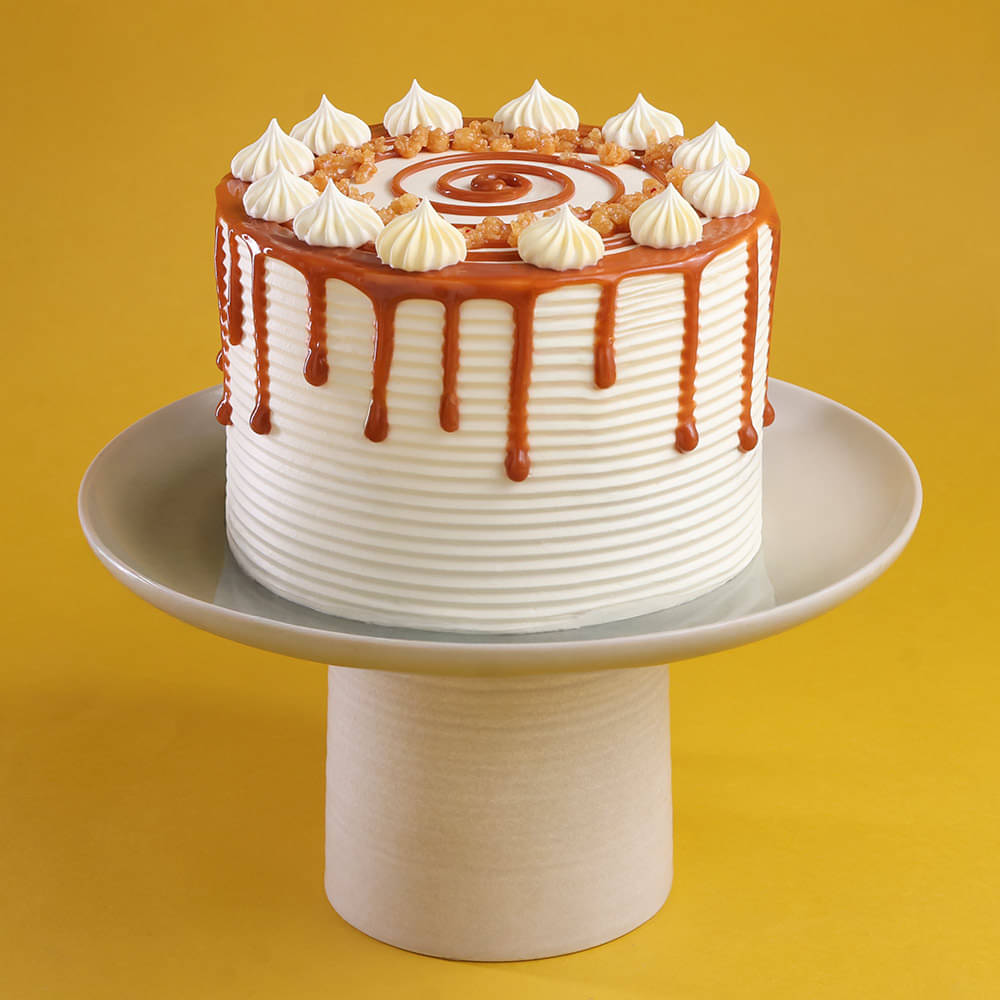 Caramel Swirl Butterscotch Drip Cake