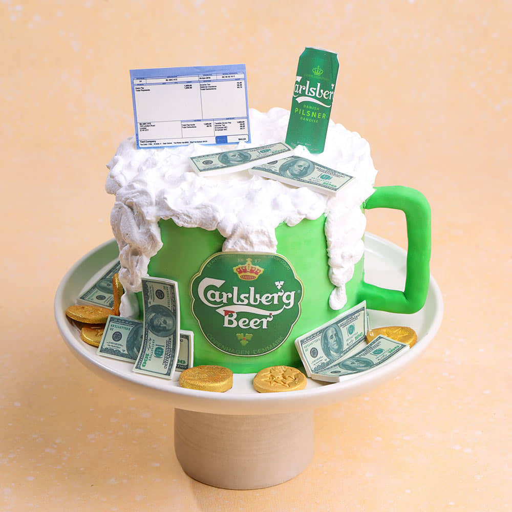 Carlsberg Beer Themed Cake