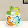 Cartoon Dinosaurs Cream N Fondant Cake