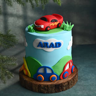 Order Cartoon Travel Car Fondant Cake Online