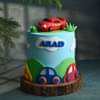 Side View of Cartoon Travel Car Fondant Cake