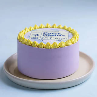 Front View of Catch Flights Bento Cake