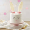 Charming Bunny Theme Cream Cake