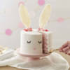 Charming Bunny Theme Cream Cake