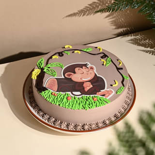 Charming Monkey Jungle Cake
