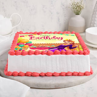 Side View of Charming Princess Birthday Cake