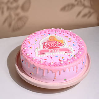 Order Cheerful Barbie Theme Cake Online