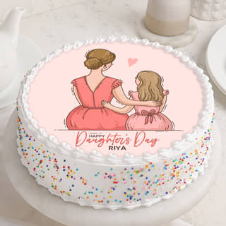 Cheerful Daughters Day Cake