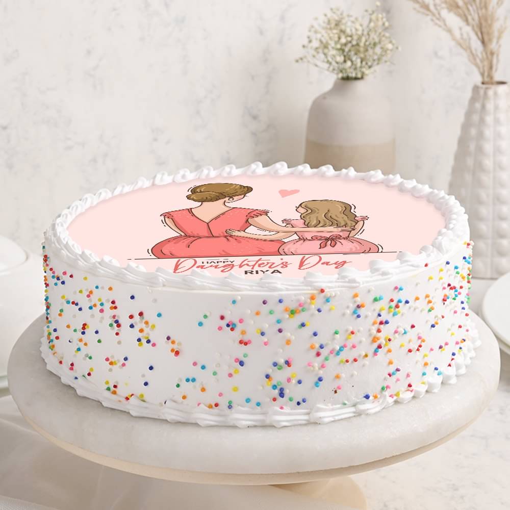 Cheerful Daughters Day Cake