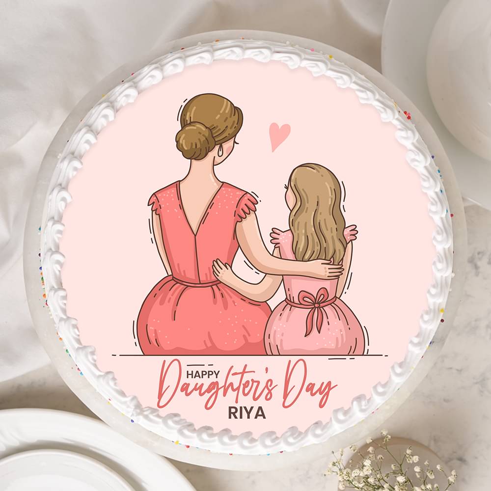 Cheerful Daughters Day Cake