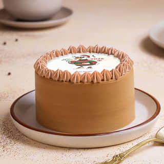 Side View of Cheerful New Year Bento Cake