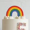 Cheerful Rainbow Semi Fondant Cake